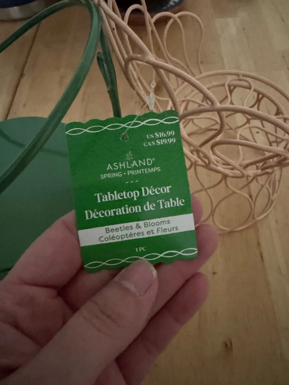 Ashland Green and Blush Metal Tabletop Chairs (NWT) - Picture 4 of 7
